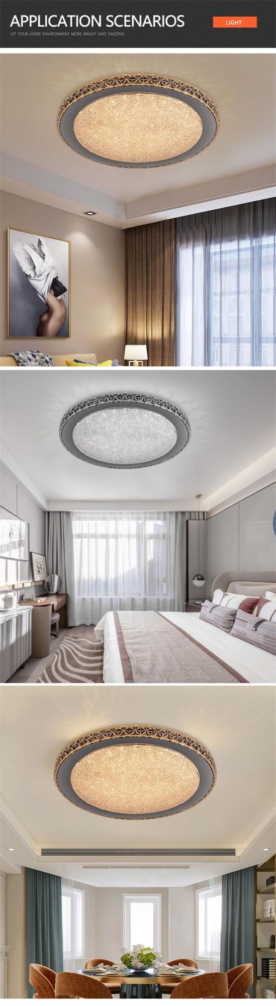 High Quality Minimalist Design Lighting Living Room Modern LED Ceiling Light
