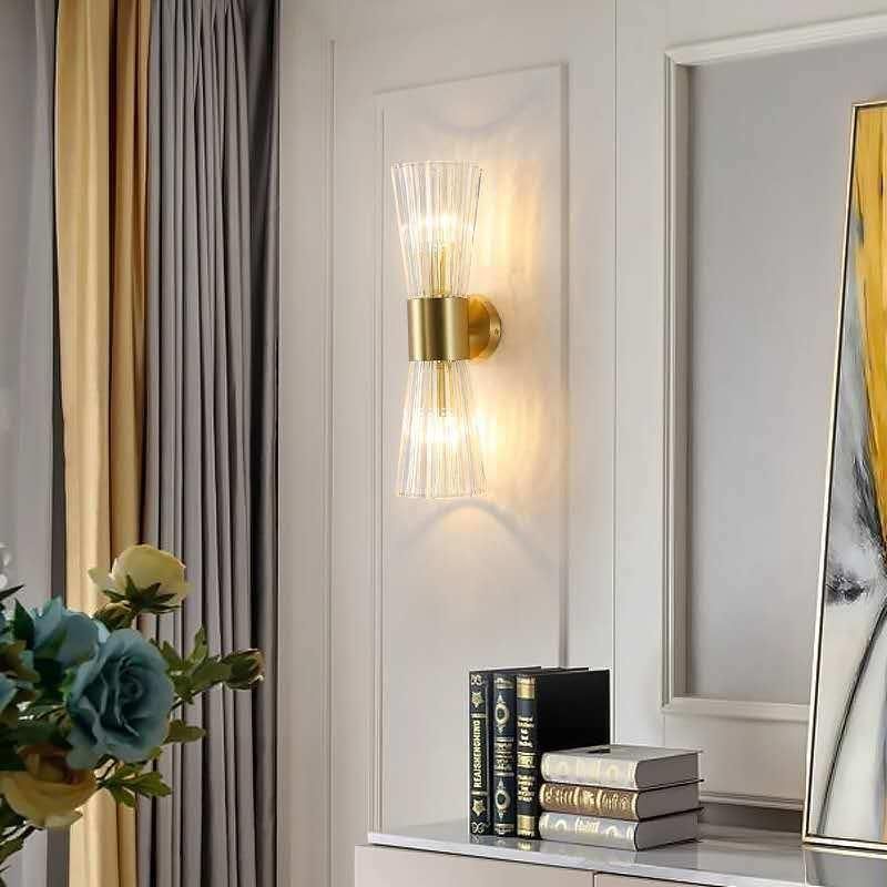 Indoor Contemporary Decoration Designer Lights Fixtures Hotel Bedroom Staircase Lamp LED Gold Modern Crystal Wall Light
