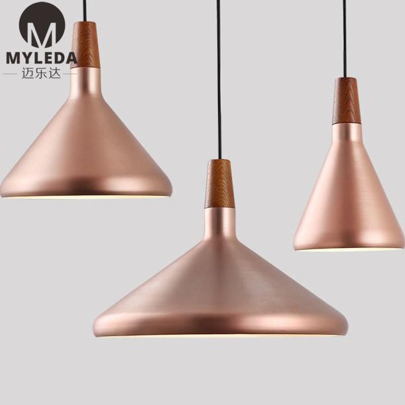 Pendant Lamp with Wood Decorative Head