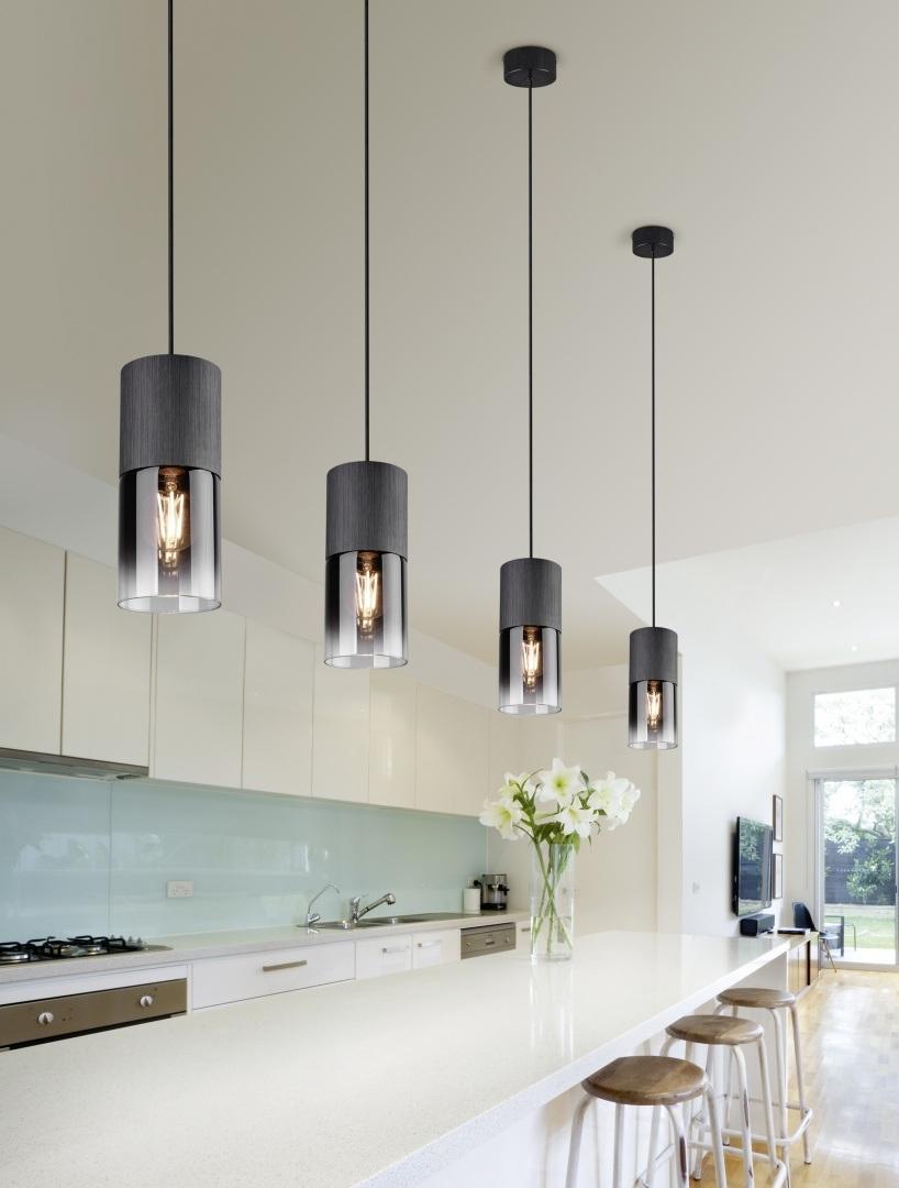 Modern Minimalist Light Luxury Dining Room Single Head Cylinder Glass Pendant Lighting Nordic Pendant Light