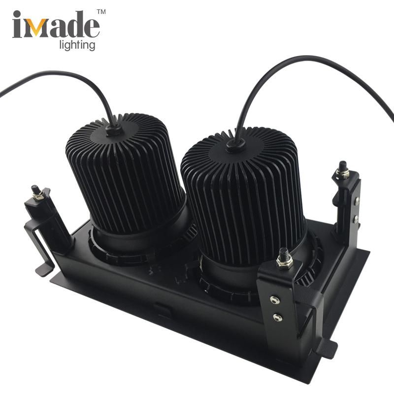 OEM ODM Factory Double Head 2X25W Adjustable Recessed LED Downlight