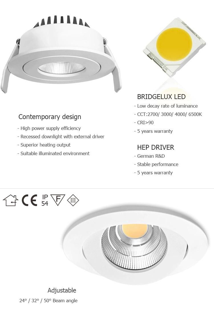 10W 15W LED Dimmable Spot Lamp Lighting Recessed LED Downlight