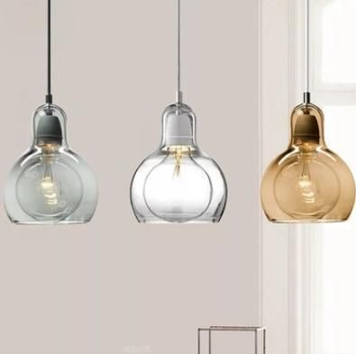 Simple Pendant Light Decorative Home Kitchen Huldaru Contemporary Sophisticated Smoked Glass Pendant (WH-AP-360)