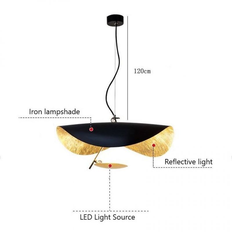 Postmodern Industrial Pendant Lamp Curved Surface LED Flying Light Decor Living Room Kitchen Pendant Light (WH-AP-239)