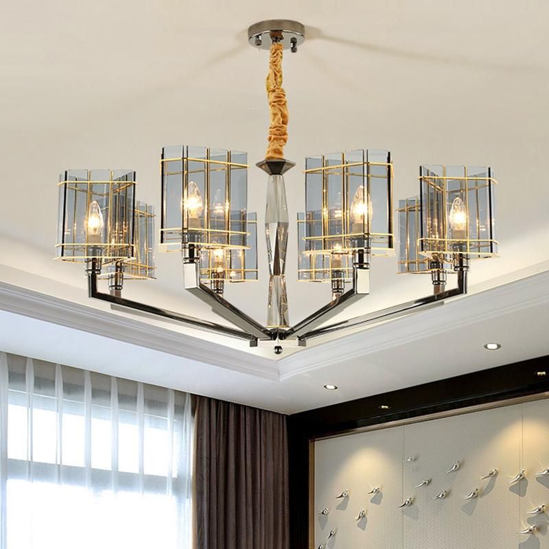Industrial Style Crystal Chandelier Dining Room restaurant Pendant Lamp Light