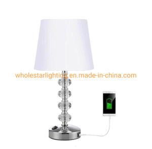 USB Crystal Table Lamp / Crystal Bedside Lamp (WHT-098)