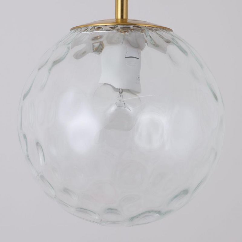 Transparent Single Ball Light Shade Round Vintage Industrial Lamp Chandelier Ceiling Hanging Glass Pendant Light