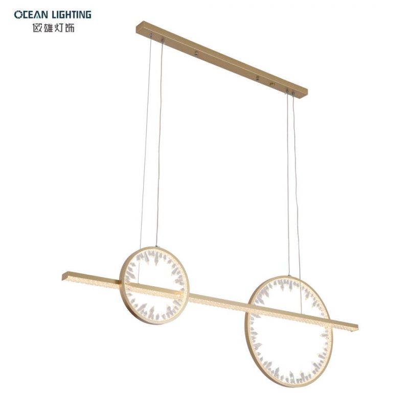 Pendant Lamp Rings Gold Hanging Pendant Basket Pendant Lamp Om820102-2heads