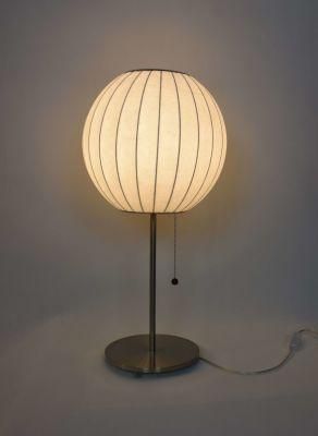 Wholesale Multifunctional Side Study Read Warm Yellow Silk Hardback Drum Shade Table Lamp