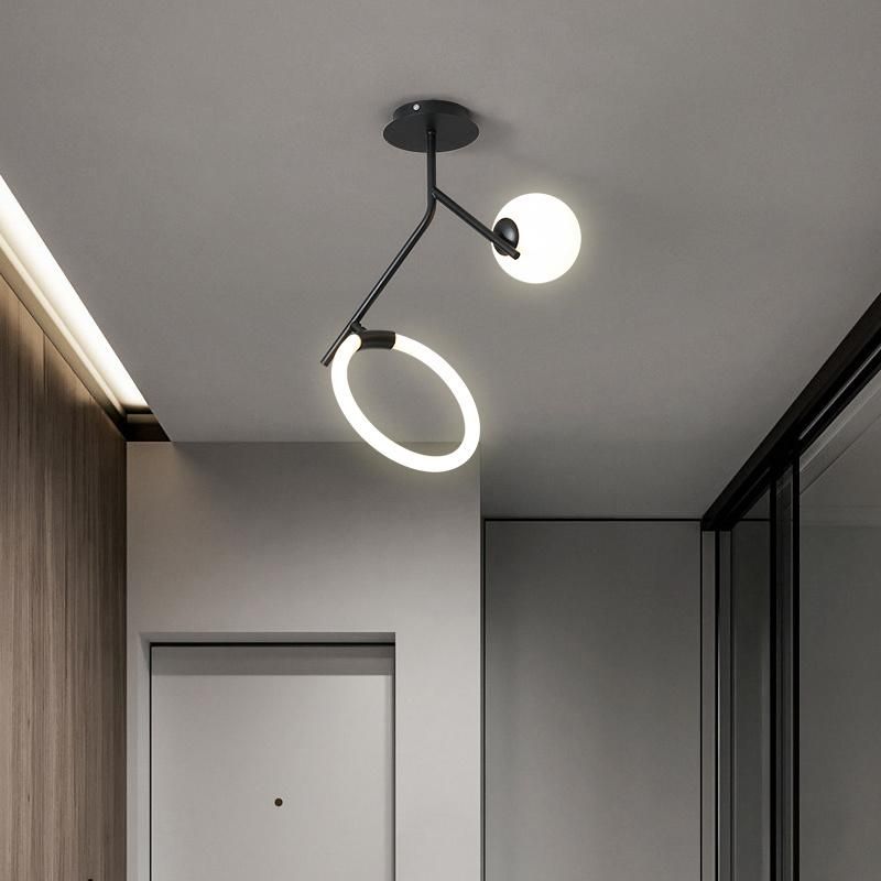 Nordic Living Room Ceiling Light Creative Bedroom Wrought Iron Room Light