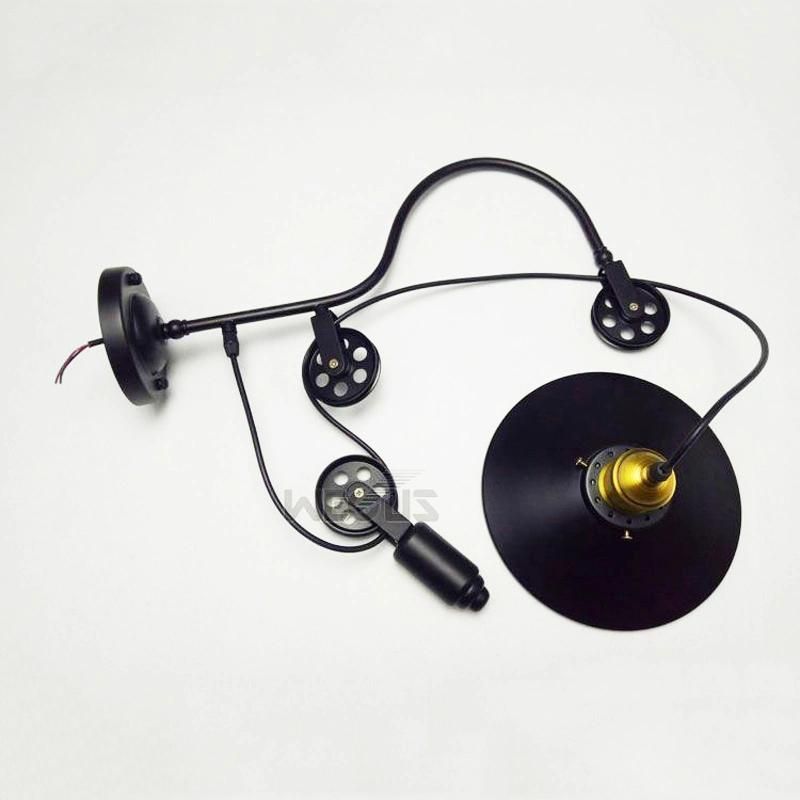 Industry Vintage Retro Loft Wall Lamp Home Goddess Adjustable Iron Pulley Light (WH-VR-41)