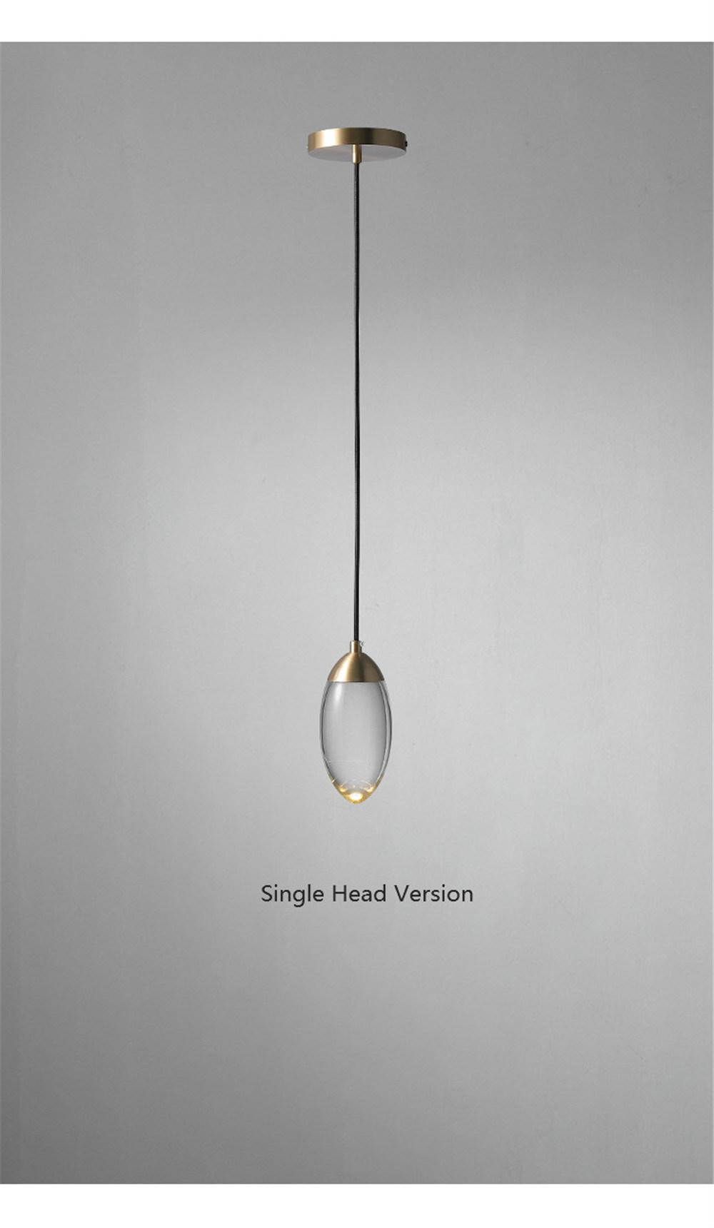 Crystal Stair Chandelier Lighting Modern Copper Luxury Design Hanging Lamp