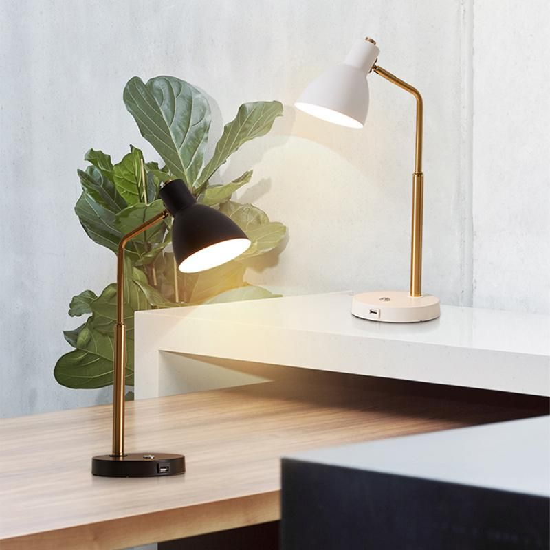 Metal Classical Table Lamp Durable Desk Lamp Reading Light Office Lamp