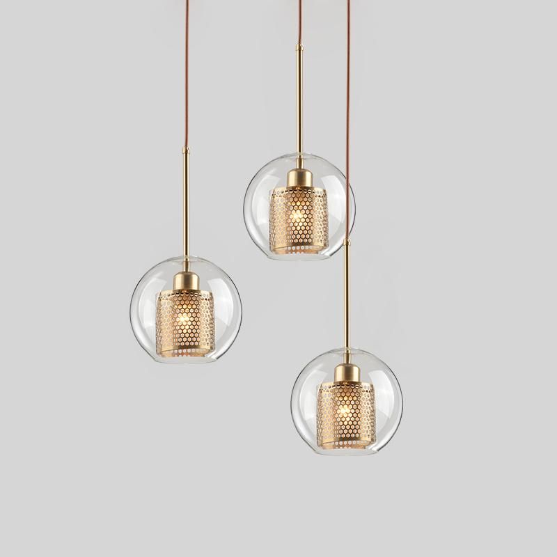 Modern Blown Clear Glass Pendant Lighting