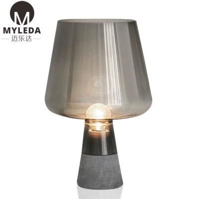 Mini Concise Style Metal Light Desk Clear Glass Table Lamp
