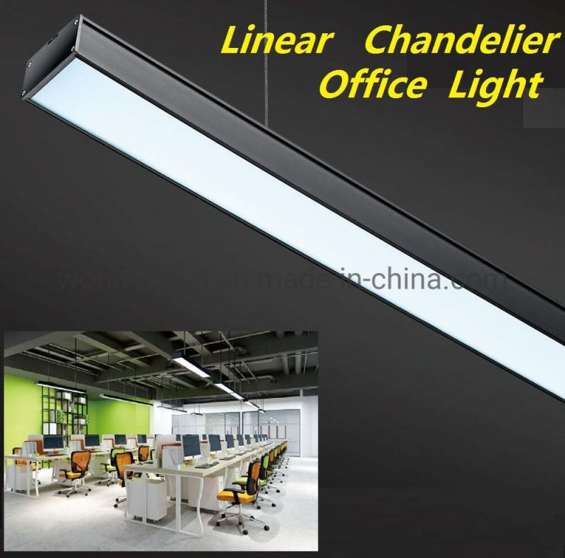 1200mm 18W 24W 36W Modern Indoor Ceiling Lamp Pendant LED Linear Chandelier Light for Shops Office Supermarket