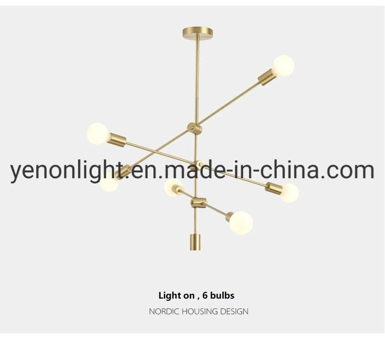 Nordic Magic Beans Chandelier Copper Bulb Pendent Lights Suspension Light