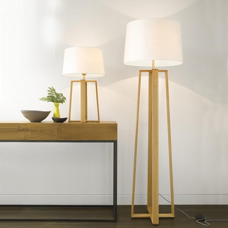 Simple Style Wooden Design Floor Lamp Table Lamp Bedside Lamp