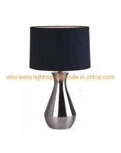 Metal Table Lamp with Fabric Shade (WHT-228)