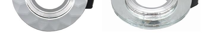 Round Fixed Crystal Aluminum Halogen LED Downlight Fixture Frame (LT2124)