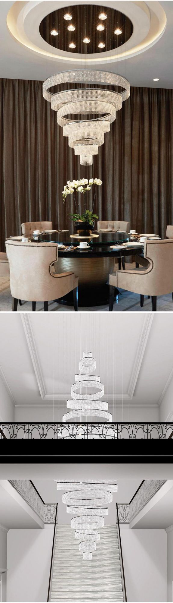 New Listed Decorative Show Room Hotel Lobby Crystal Modern Luxury Custom Chandelier Light