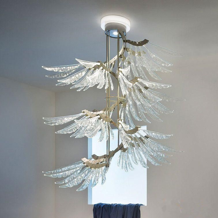 Creative Modern Wing Shape Hanging Lighting for Project Decorative LED Lighting