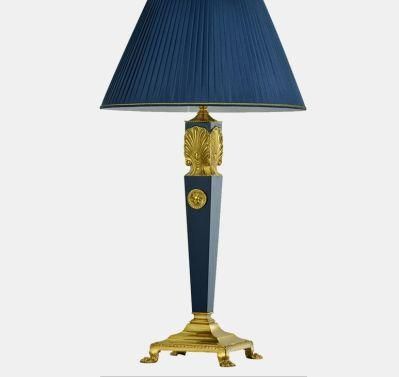 French Desk Lamp Atmosphere Retro Bedroom Bedside Lamp Living Room Study Villa Decoration Creative Copper Lamp