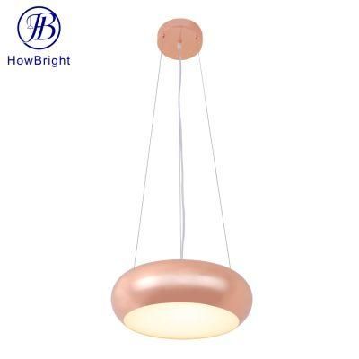 How Bright Morden Metal LED 32W Rose Glod Ring Luxury Hanging Pendant Lamp