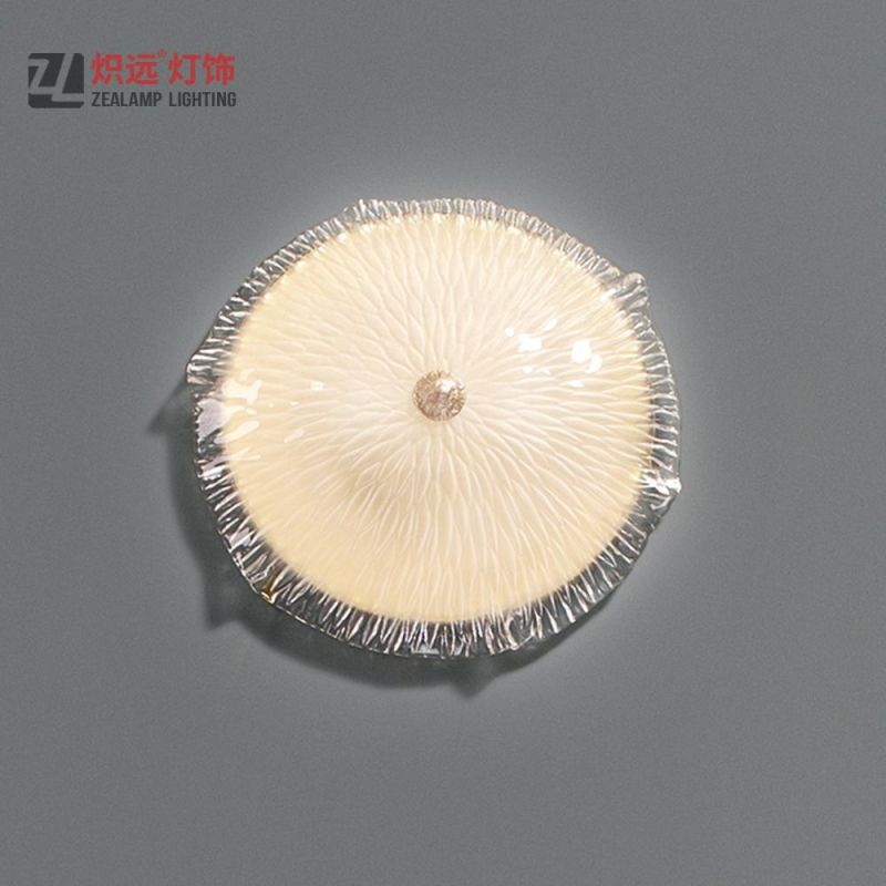 Irregular Circle Glass Lighting Customized Color Copper Sconce