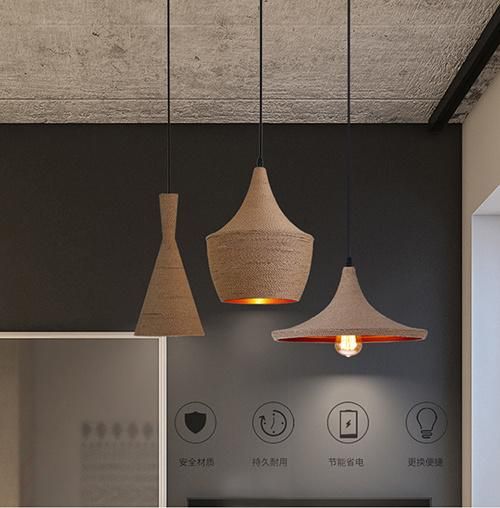 Modern Lighting Hemp Rope Lighting Pendant Lamp for Home Lighting Decoration