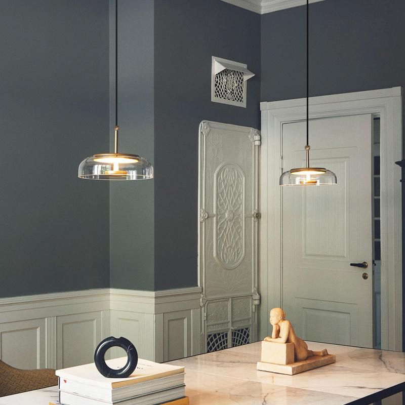 Modern Glass Pendant Lamps LED Bowl Nordic Lighting Dinner Table Chandelier (WH-GP-41)
