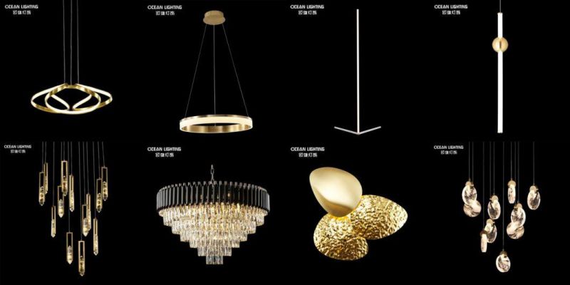 Modern Luxury Cylinder Shade Chandeliers LED Pendant Light Home