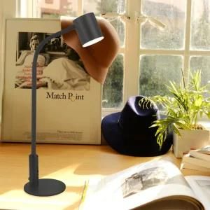 Fonkin Flexible LED Desk Lamp, Metal Table Lamp for Study/Office/Bedroom