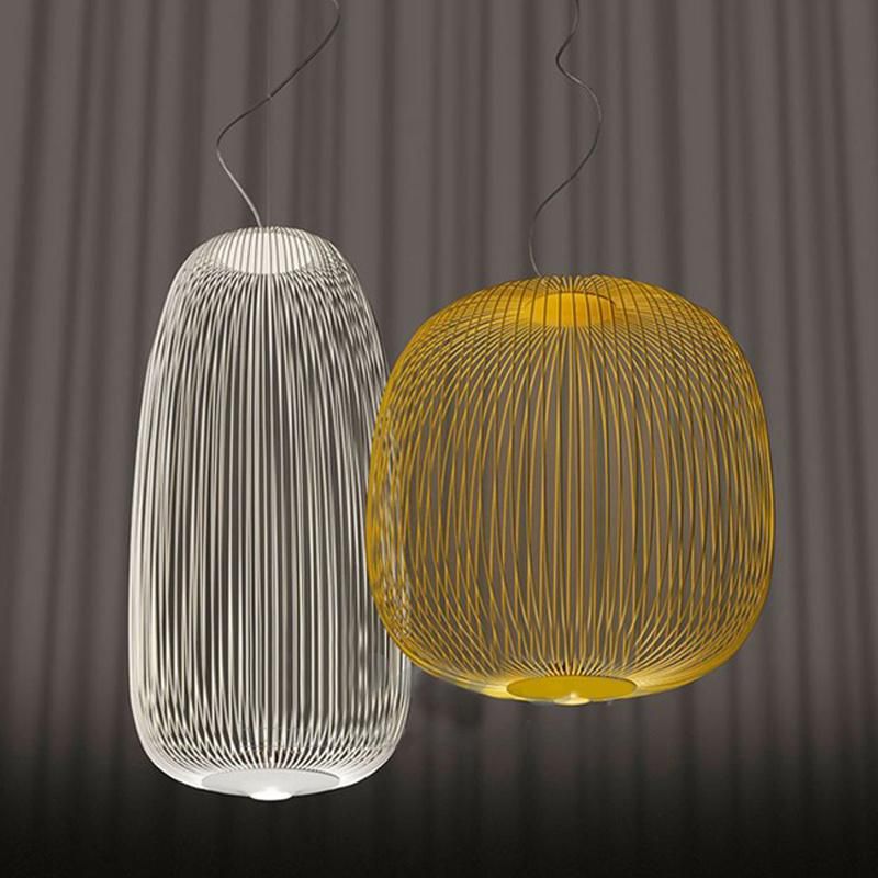 Foscarini Spokes Pendant Light 1/2 Iron Bird Cage Lamp Dining Room Kitchen Spokes Suspension Lamp (WH-AP-279)