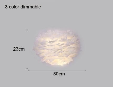 Nordic Pure White Feather Light Wall Lamp Romantic Sconces Lamp for Bedside Lighting (WH-OR-142)