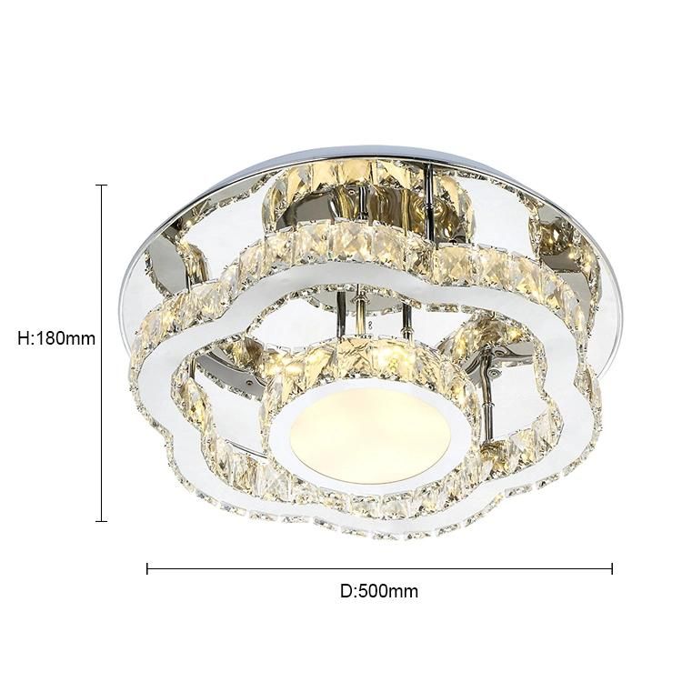 New Style Living Room Indoor LED Ceiling Crystal Light Chandelier Lighting India
