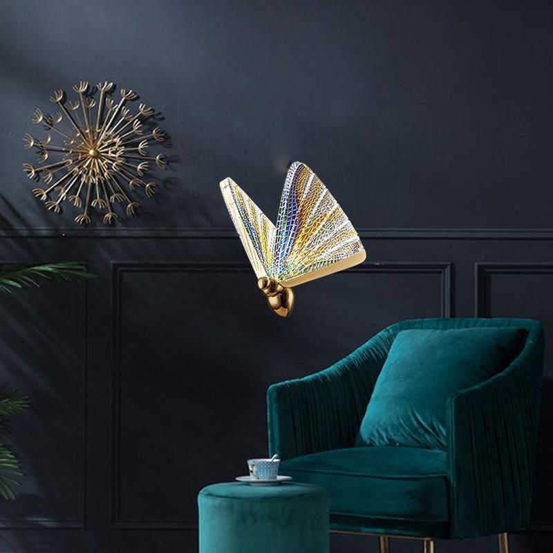 Bedroom LED Wall Lamp Butterfly Creative Personality Wall Light Stair Decorative Lighting