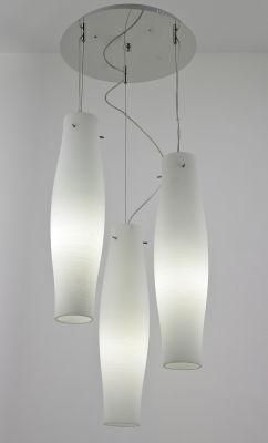 Modern Silver Color Pendant Lamp with Glass (Mx-1332-3P)