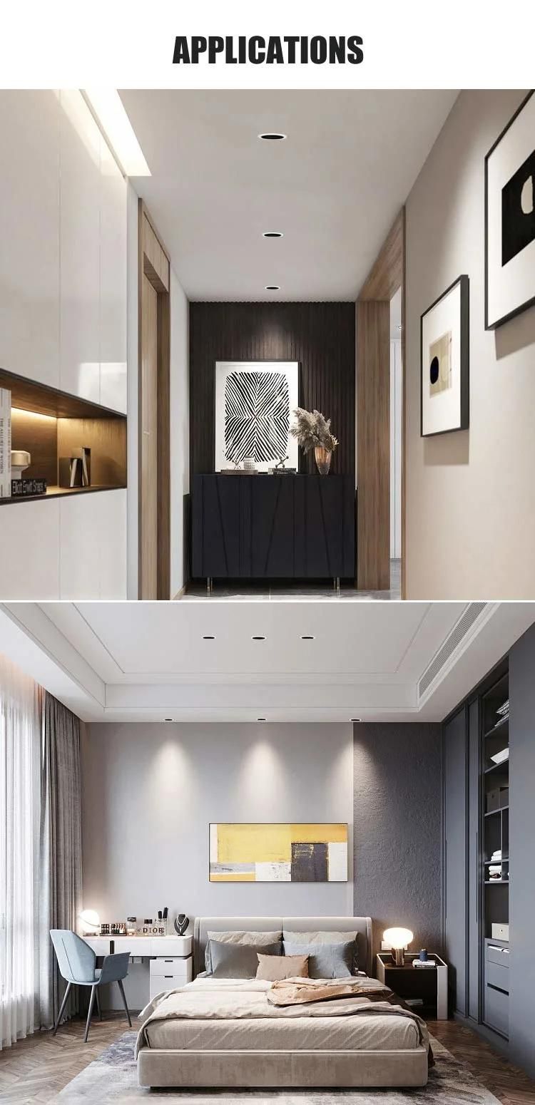 Anti-Glare 12W Plastic Aluminum Down Light for Living Room
