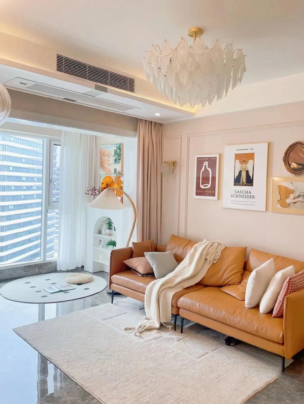 European Light Luxury Feather Glass Chandelier Hotel Restaurant Living Room Decoration Chandelier