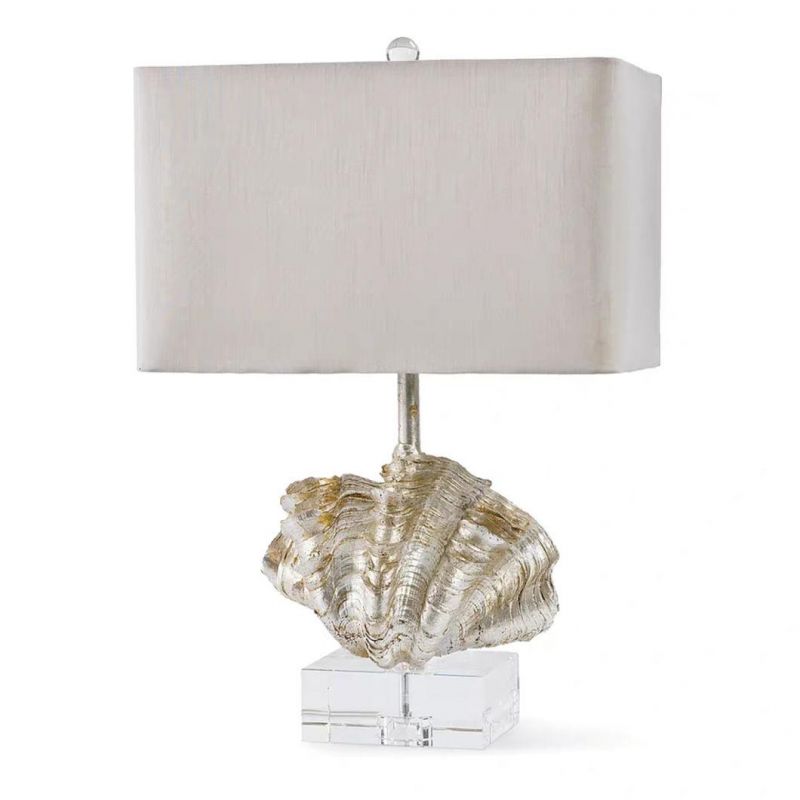 Home Bedroom Bedside Desk Nightstand Crystal Accent Decorative Resin Sea Shell Table Lamp