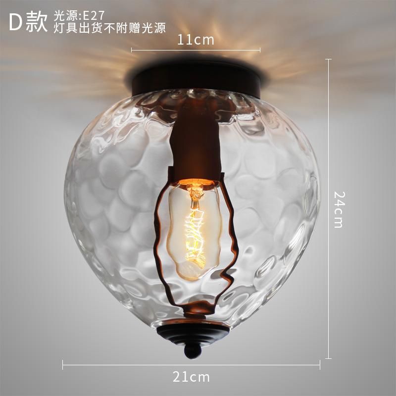 Industrial Glass Ceiling Lights Fixtures for Indoor Home Lighting (WH-LA-24)