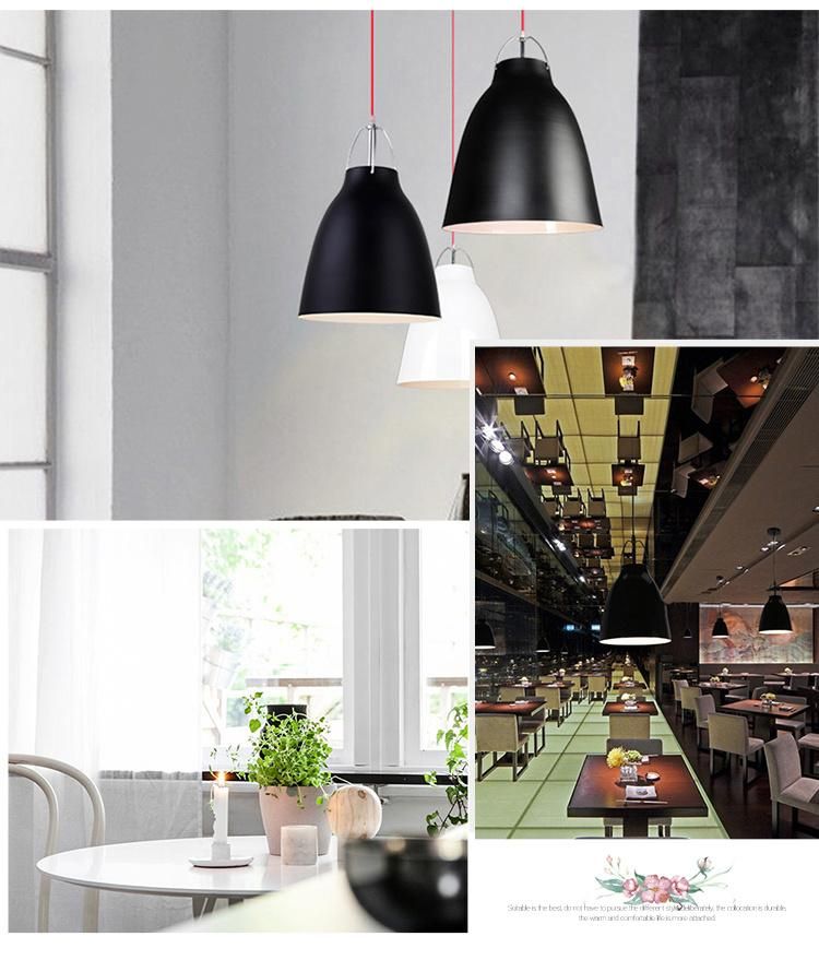 Simple Creative Replica Modern Aluminum Black Suspension Pendant Lighting