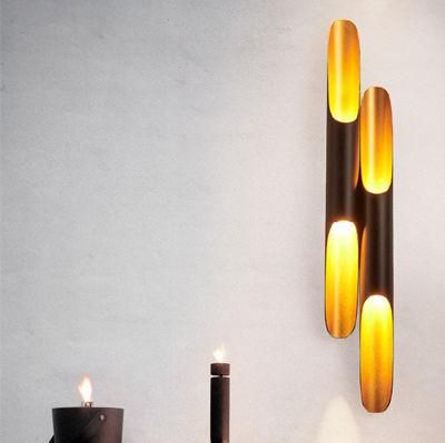 Creative Bamboo Shaped Personality Bar Wall Lamp Cafe Dining Room Bedroom Industrial Tube Wall Sconce (WH-OR-201)