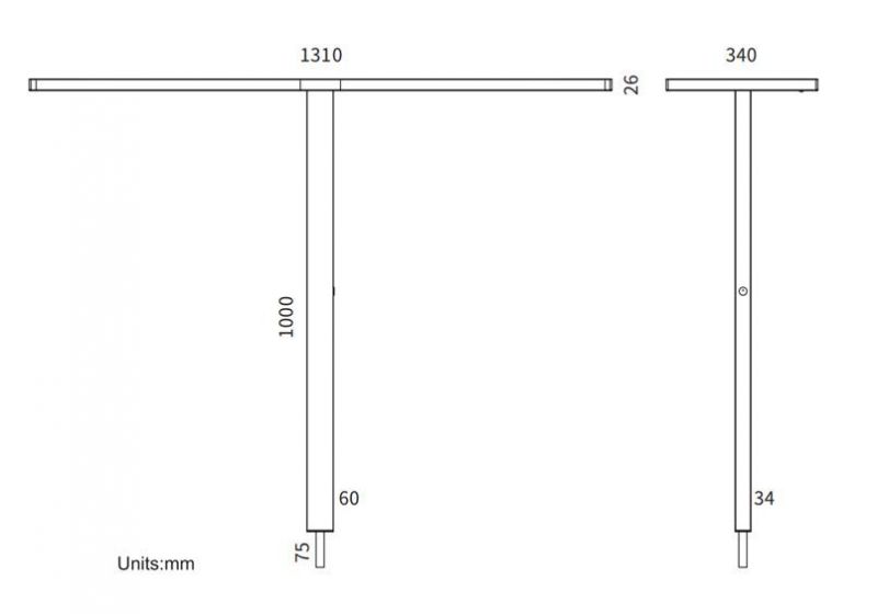 Designer Eyes Protective Modern Office Table Standing Lamp Direct& Indirect Dimmable & with Sensors