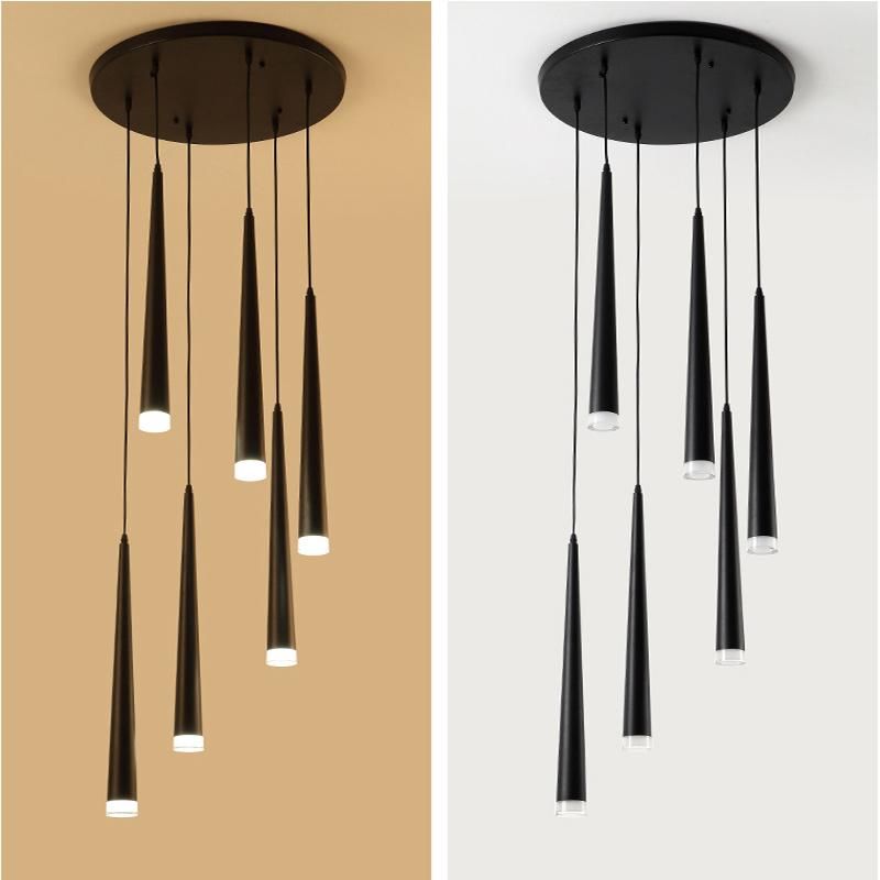 Creative Staircase Revolving Duplex Building Chandelier Long Chandelier Pendant Lamp