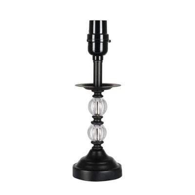 Transitional Black Metal and Acrylic Table Lamp