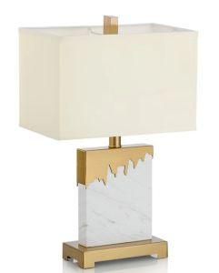 Quality Marble Table Lamp with Gold Base