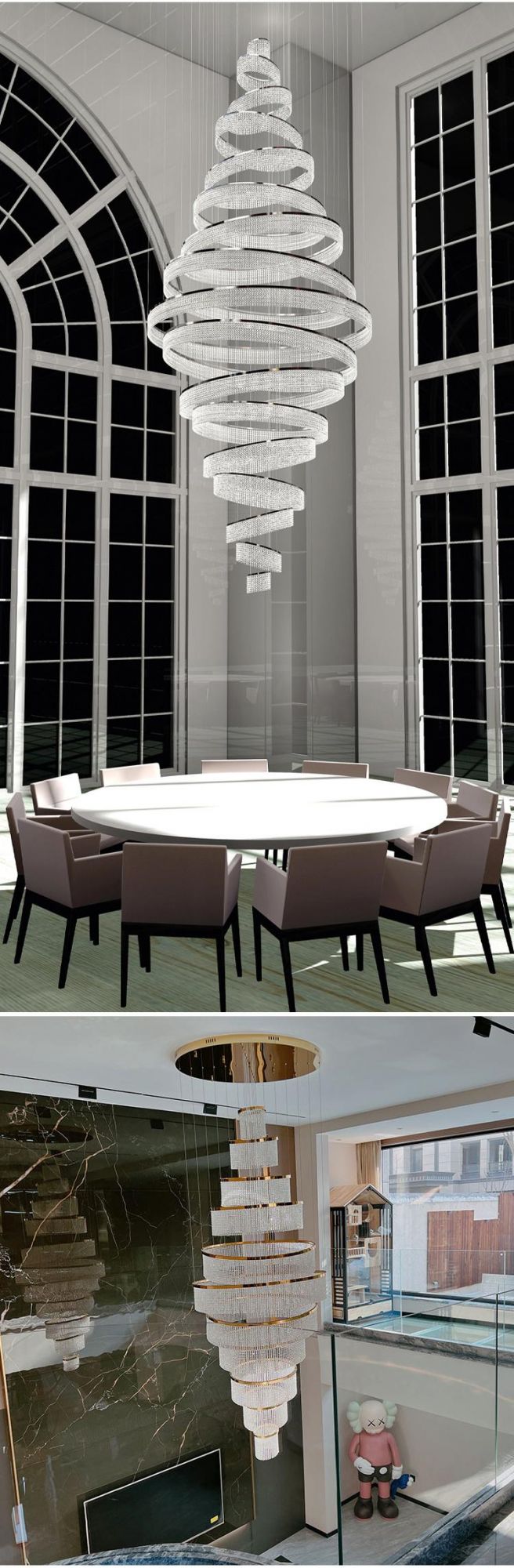 New Listed Decorative Show Room Hotel Lobby Crystal Modern Luxury Custom Chandelier Light