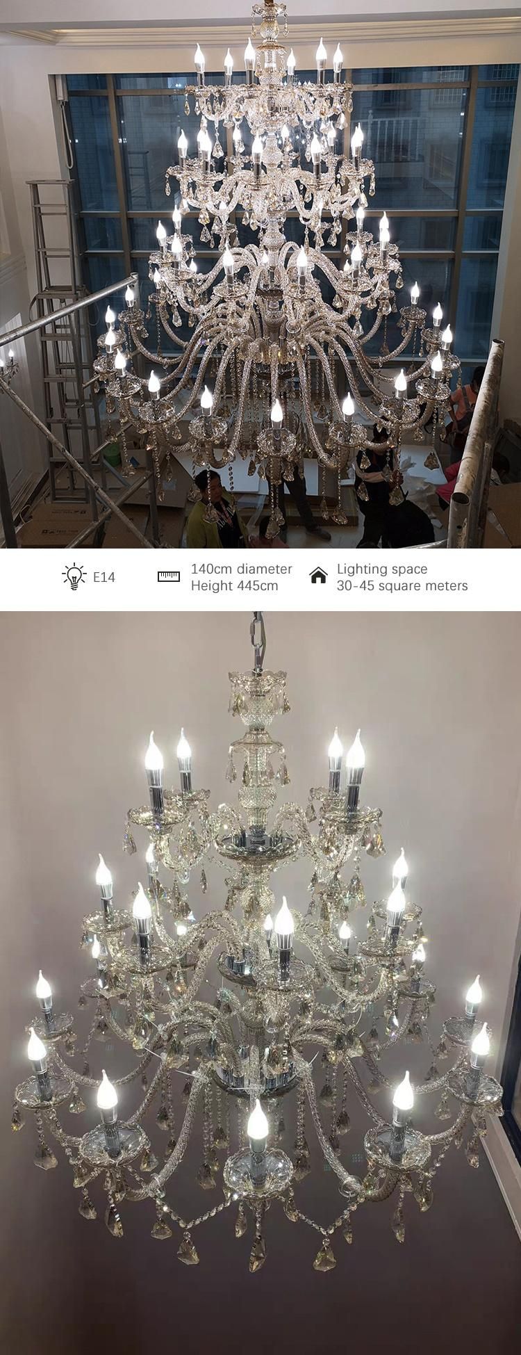 Easy Installation Villa Department Department Store Modern Luxury Crystal LED Chandelier
